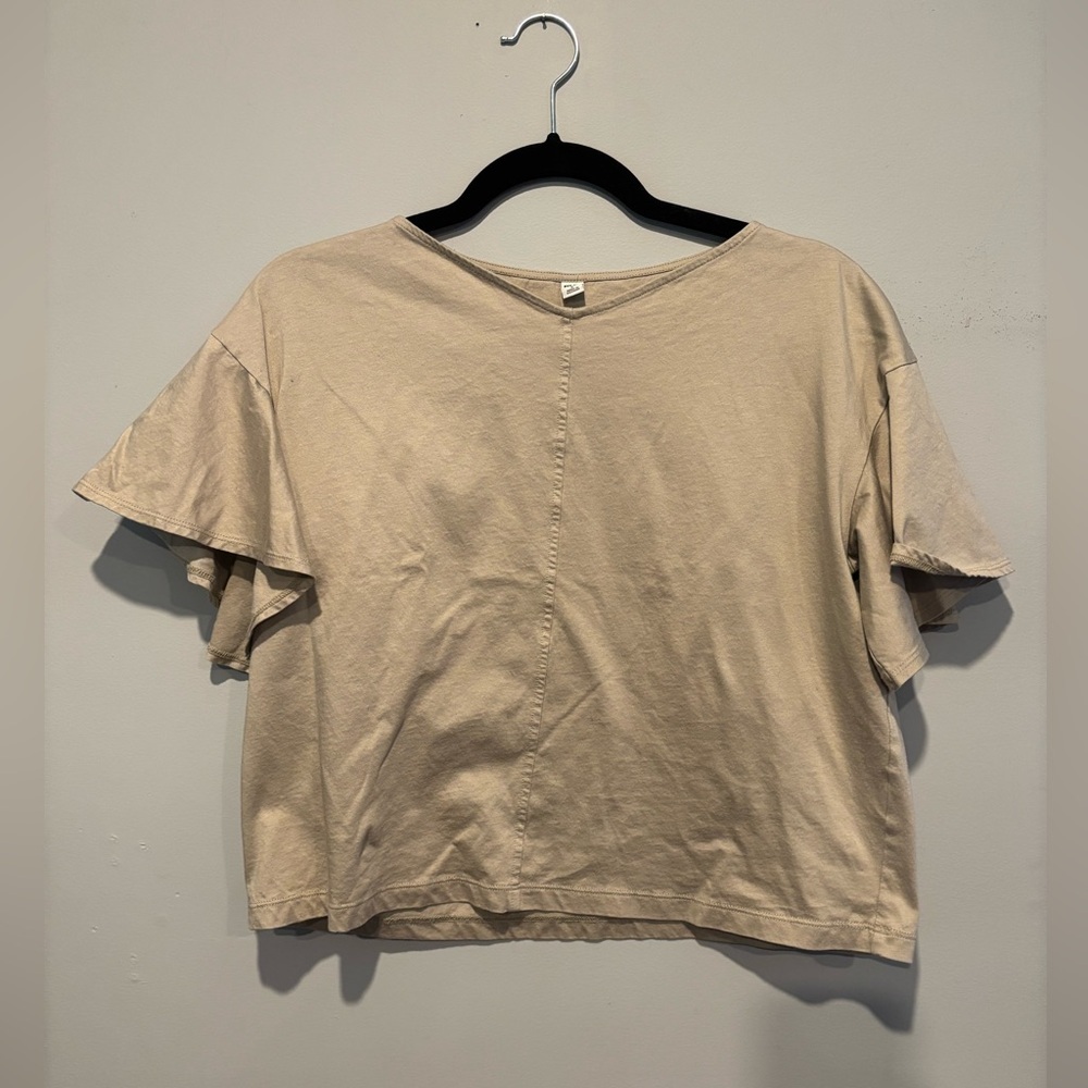 Uniqlo 100% Cotton Flare Sleeve Tshirt